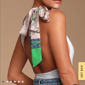 ❤️LULU’S❤️Alicialynn White One-Shoulder Bodysuit